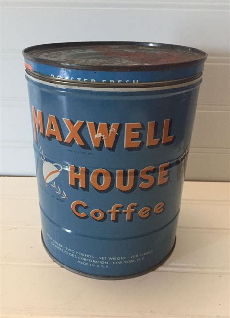 1928antique metal maxwell house international cafe drink container|Vintage Maxwell House Coffee for sale .